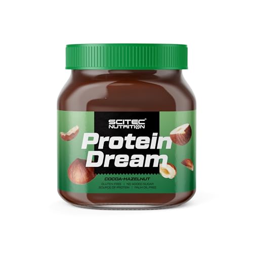 Scitec Nutrition Protein Dream, Kakao-Haselnuss-Creme mit Molkenproteinkonzentrat und Süßstoff, Glutenfrei, Palmölfrei, 400 g, Schokolade-Haselnuss von Scitec Nutrition