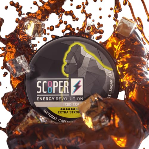 Scooper Energy Iced Cola Extra Strong 80mg | Energy Booster Pouches Sugarfree | 7,2g von Scooper Energy