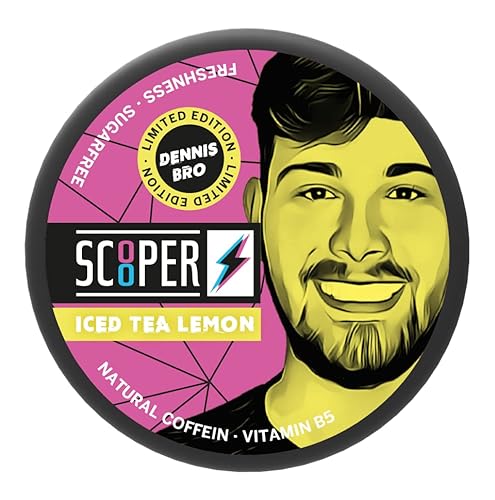 Scooper ALLE SORTEN Energy Booster Pouches alt. zu Snus I Kautabak Chewing Bags (Iced Tea Lemon) von Scooper