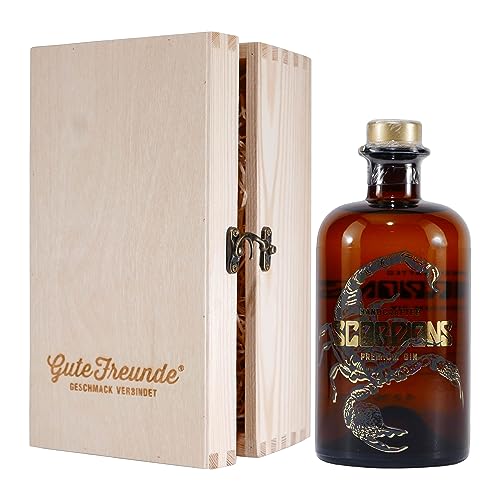 Scorpions Premium Gin mit Geschenk-Holzkiste von Scorpions