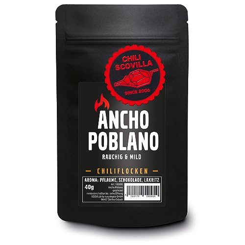 CHILI SCOVILLA Ancho Poblano Flocken im SealPack, 40g von Scovilla