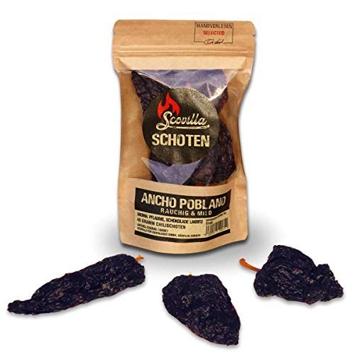 Scovillas Ancho Poblanao Schoten, getrocknet, 40g von Scovilla