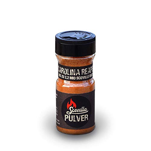 Scovillas Carolina Reaper, Chilipulver im Shaker, 50g von Scovilla