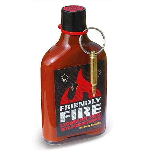 Scovillas FRIENDLY FIRE Extreme HotSauce with Bullet, 247 ml von Scovilla