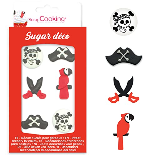 6 Piratendekorationen aus Zucker 6 Piratendekorationen aus Zucker von ScrapCooking