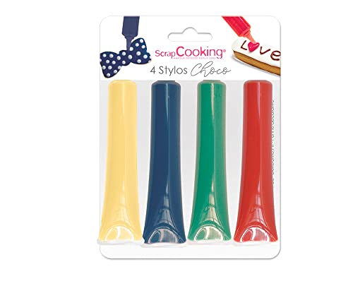 Packung mit 4 Schokoladenstiften - Rot, Blau, Grün und Gelb - 4 x 25 g Packung mit 4 Schokoladenstiften - Rot, Blau, Grün und Gelb - 4 x 25 g von ScrapCooking