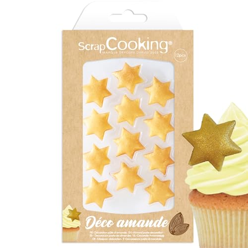 ScrapCooking - Décos en Pâte d’Amande « Étoiles Dorées » - Décorations Alimentaires pour Bûches & Gâteaux - Décors Comestibles Pâtisserie - Noël, Anniversaire, Or - 7605 ScrapCooking - Décos en Pâte d’Amande « Étoiles Dorées » - Décorations Alimentaires pour Bûches & Gâteaux - Décors Comestibles Pâtisserie - Noël, Anniversaire, Or - 7605 von ScrapCooking