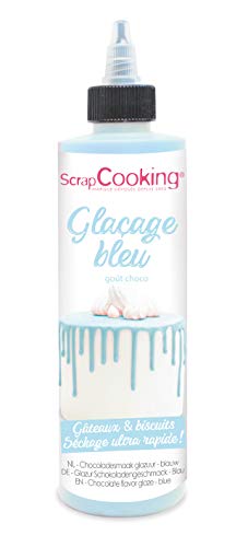 ScrapCooking - Drip Cake Glasur Blau 140g - Kuchenglasur Schnelltrocknend - Deko für Torten, Kuchen, Kekse, Cake Pop, Dripcake, Plätzchen, Donuts - Geburtstag - Blau - 4702 von ScrapCooking