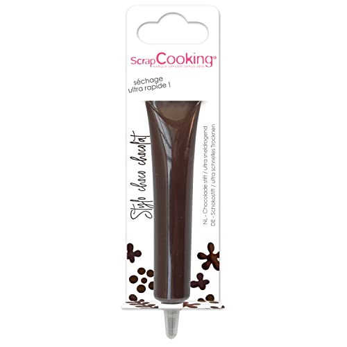 ScrapCooking - Schokoladenstift Braun - Zuckerschrift Schoko 25 g - Essbarer Dekorativer Zuckerstift - Schreiben und Zeichnen - Beschriftung von Fondant, Glasuren, Torten - 6801 von ScrapCooking