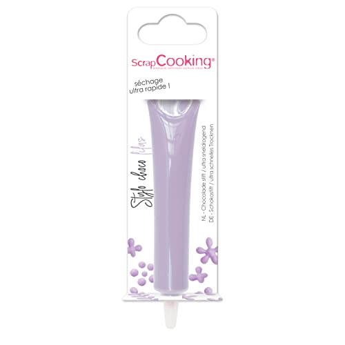ScrapCooking - Schokoladenstift Flieder - Zuckerschrift Lilac 25g - Essbarer Dekorativer Zuckerstift - Schreiben und Zeichnen - Beschriftung von Fondant, Glasuren, Torten - Violett - 6813 von ScrapCooking