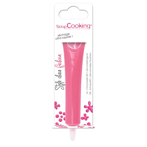 ScrapCooking - Schokoladenstift Fuchsia Rosa - Zuckerschrift Rosa 25 g - Essbarer Dekorativer Zuckerstift - Schreiben und Zeichnen - Beschriftung von Fondant, Glasuren, Torten - 6814 von ScrapCooking