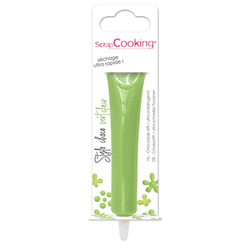 ScrapCooking - Schokoladenstift Hellgrün - Zuckerschrift Grün 25g - Essbarer Dekorativer Zuckerstift - Schreiben und Zeichnen - Beschriftung von Fondant, Glasuren, Torten - 6805 von ScrapCooking
