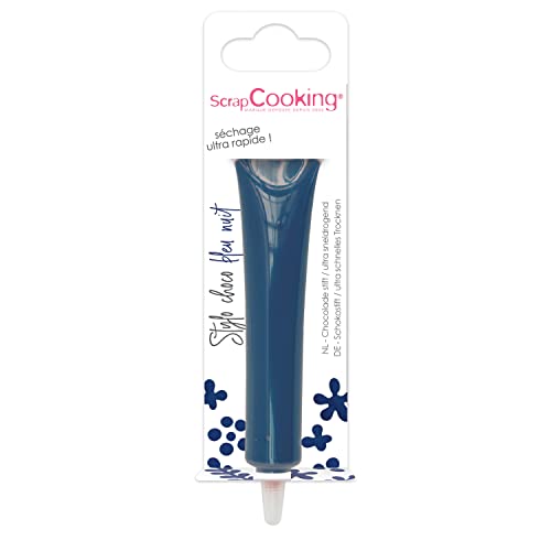 ScrapCooking - Schokoladenstift Nachtblau - Zuckerschrift Blau 25g - Essbarer Dekorativer Zuckerstift - Schreiben und Zeichnen - Beschriftung von Fondant, Glasuren, Torten - 6807 von ScrapCooking
