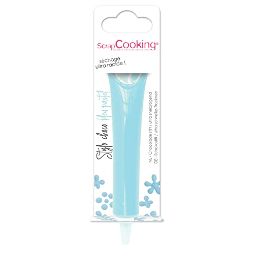 ScrapCooking - Schokoladenstift Pastellblau - Zuckerschrift Blau 25g - Essbarer Dekorativer Zuckerstift - Schreiben und Zeichnen - Beschriftung von Fondant, Glasuren, Torten - 6812 von ScrapCooking