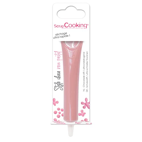 ScrapCooking - Schokoladenstift Pastellrosa - Zuckerschrift Rosa 25g - Essbarer Dekorativer Zuckerstift - Schreiben und Zeichnen - Beschriftung von Fondant, Glasuren, Torten - 6806 von ScrapCooking