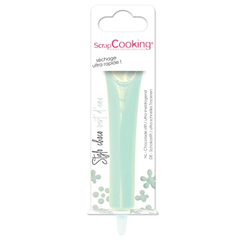 ScrapCooking - Schokoladenstift Wassergrün - Zuckerschrift Mintgrün 25g - Essbarer Dekorativer Zuckerstift - Schreiben und Zeichnen - Beschriftung von Fondant, Glasuren, Torten - 6815 von ScrapCooking