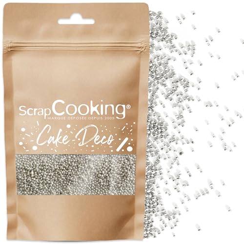 ScrapCooking – Topf mit süßen Dekoren, Mini-Kugeln, silberfarben, 80 g von ScrapCooking