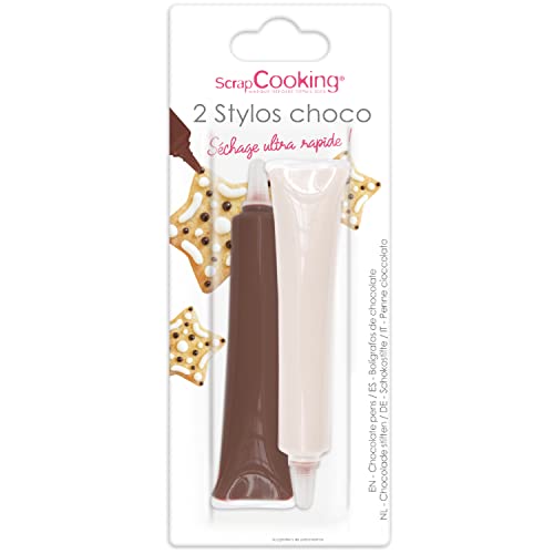 Set mit 2 Kugelschreibern Schokolade - Schokolade und Weiß - 2 x 25 g von ScrapCooking