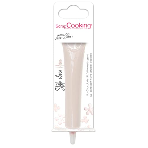 ScrapCooking - Schokoladenstift Weiß - Zuckerschrift Weiß 25 g - Essbarer Dekorativer Zuckerstift - Schreiben und Zeichnen - Beschriftung von Fondant, Glasuren, Torten - 6800 ScrapCooking - Schokoladenstift Weiß - Zuckerschrift Weiß 25 g - Essbarer Dekorativer Zuckerstift - Schreiben und Zeichnen - Beschriftung von Fondant, Glasuren, Torten - 6800 von ScrapCooking