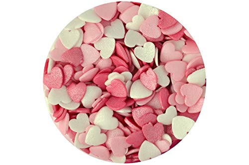 Sugar Glimmer Hearts : Candy Floss - Cake Sprinkles 65g von Scrumptious