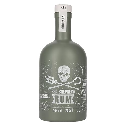 Sea Shepherd Rum | Rum aus der Karibik | Feinherbe Süße und Holznoten | Ideal als Geschenk für Rum-Liebhaber | 40% vol. | 700ml Einzelflasche von Sea Shepherd