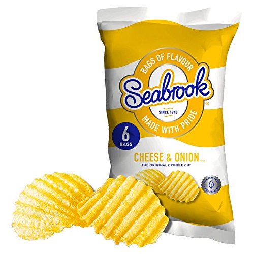 Seabrook Crinkle Cut Cheese & Onion Crisps 25g x 6 per pack von Seabrook Farms