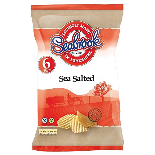 Seabrook Crinkle Cut Crisps - Sea gesalzen (6x25g) - Packung mit 6 von Seabrook
