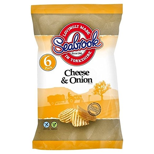 Seabrook Crinkle Schneiden Käse & Zwiebel 25G X 6 Pro Packung von Seabrook