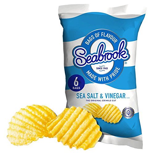 Seabrook Crinkle Schneiden Salz & Essig 25G X 6 Pro Packung von Seabrook