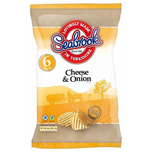 Seabrook Crinkle Cut Crisps - Cheese & Onion (6x25g) - Packung mit 2 von Seabrook Farms