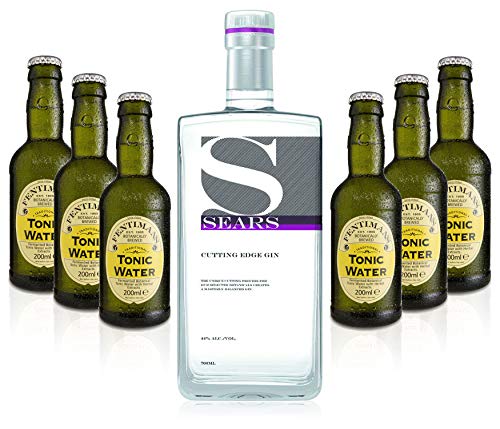 Gin Tonic Set - Sears Cutting Edge Gin 0,7l 700ml (44% Vol) + 6x Fentimans Tonic Water 200ml inkl. Pfand MEHRWEG von Sears-Sears