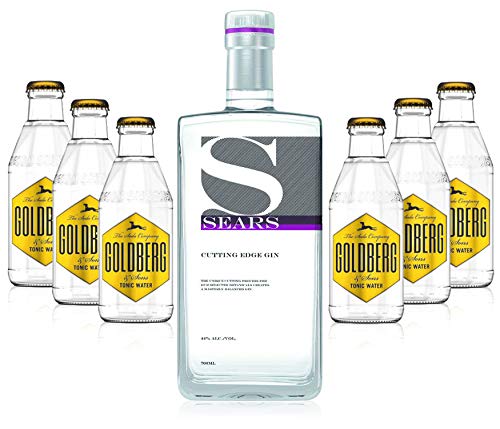 Gin Tonic Set - Sears Cutting Edge Gin 0,7l 700ml (44% Vol) + 6x Goldberg Tonic Water 200ml inkl. Pfand MEHRWEG von Sears-Sears