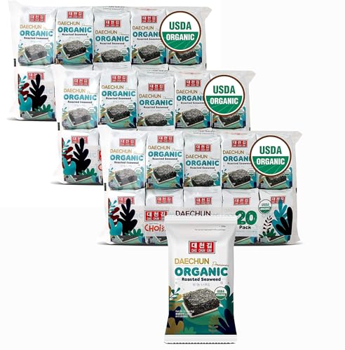Bio-DAECHUN(Choi's1) Algen-Snacks, 20er-Pack, Original, Nori Blatt, Produkt von Korea Premium Great (3 Pack) von Seba Garden