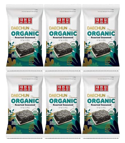 Bio DAECHUN (Choi's1) Algen-Snacks, 12er-Pack, Original-Nori-Blatt-Produkt von Korea Premium, tolle 12er-Packung von Seba Garden