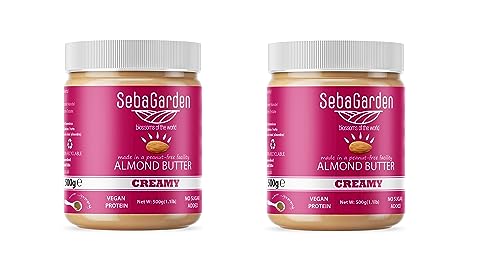 Mandelmus-Seba Garden – 1Kg reine natürliche cremige glatte kalifornische Mandeln Butteraufstrich, 100% Mandeln, Paleo, Keto-freundlich, ohne Zuckerzusatz Mandelmus-Seba Garden – 1Kg reine natürliche cremige glatte kalifornische Mandeln Butteraufstrich, 100% Mandeln, Paleo, Keto-freundlich, ohne Zuckerzusatz von Seba Garden