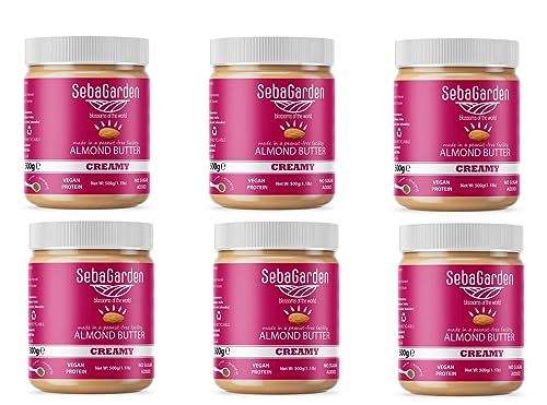 Mandelmus-Seba Garden –reine natürliche cremige glatte kalifornische Mandeln Butteraufstrich, 100% Mandeln, Paleo, Keto-freundlich, ohne Zuckerzusatz (3 Kg) von Seba Garden