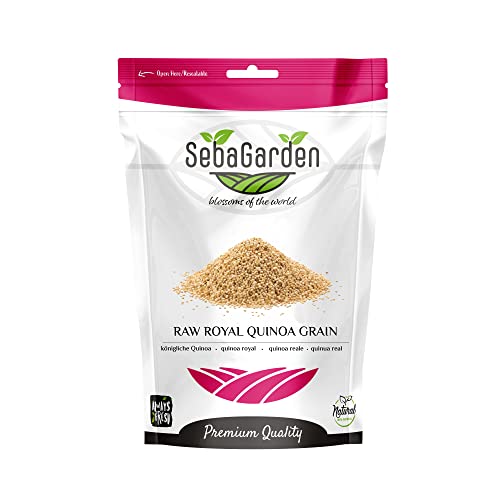 Seba Garden Bio Royal Quinoa, 1 kg (2,2 lb) – 100% Royal Bolivian Vollkorn, glutenfrei, ketofreundlich, Proteinquelle, hoher Ballaststoffgehalt, Eisenquelle, gentechnikfrei von Seba Garden