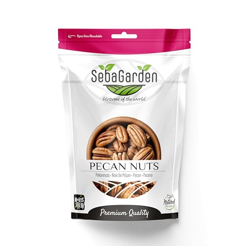 Seba Garden Pekannüsse, Pekannusskerne 1 kg, ungesalzen, natürlich glutenfrei, ohne Konservierungsstoffe, ohne Gentechnik, Keto, Paleo, vegan von Seba Garden