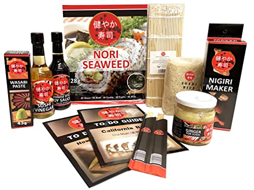 Seba Garden SUKOYAKA Sushi Maker Kit - 9-teiliges komplettes Sushi-Set, ideal zum Ausprobieren oder als Geschenk - Multi Language To Do Guide von Seba Garden