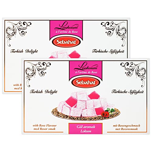 Sebahat - Türkischer Honig - Turkish Delight Lokum Rose im 2er Set à 400 g von Sebahat