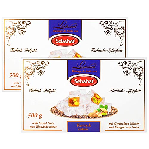 Sebahat - Türkischer Honig - Turkish Delight Lokum mit Nüssen im 2er Set à 500 g von Sebahat