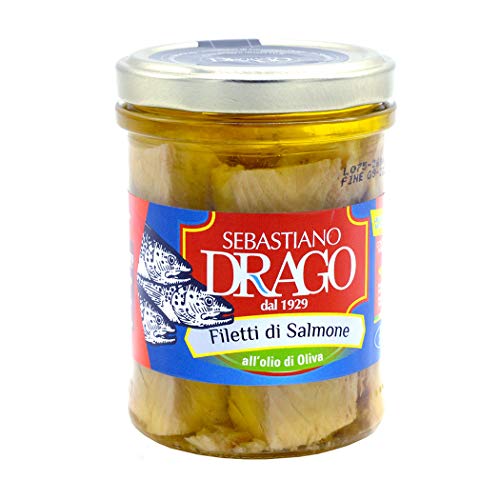 Lachsfilets Filets in Olivenöl 200 gr Lachsfilets Filets in Olivenöl 200 gr von Sebastiano Drago