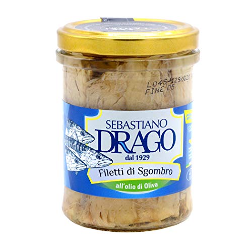 Makrelenfilets Filets in Olivenöl 200 gr von Sebastiano Drago
