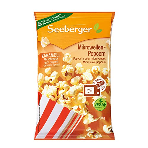 Seeberger Mikrowellen-Popcorn karamell mit Sonnenblumenöl 24x90g von Seeberger