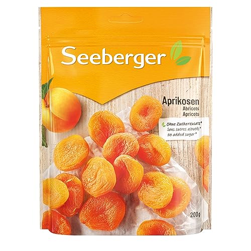Seeberger Aprikosen 13er Pack: Extra große, sonnengereifte & leuchtend orange Marillen - süß-fruchtiges Aroma - ohne Zucker - getrocknet - entsteint, vegan (13 x 200 g) von Seeberger