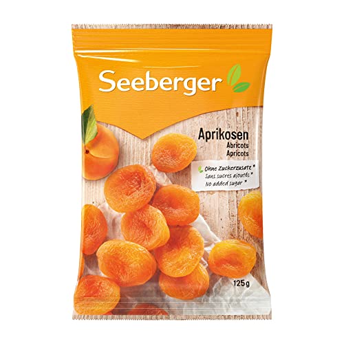 Seeberger Aprikosen 13er Pack: Extra große, sonnengereifte & leuchtend orange Marillen - süß-fruchtiges Aroma - ohne Zuckerzusatz - entsteint, vegan (13 x 125 g) von Seeberger