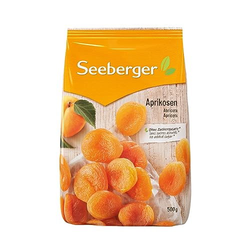 Seeberger Aprikosen 8er Pack: Extra große, sonnengereifte & leuchtend orange Marillen - süß-fruchtiges Aroma - ohne Zucker - getrocknet - entsteint, vegan (8 x 500 g) von Seeberger