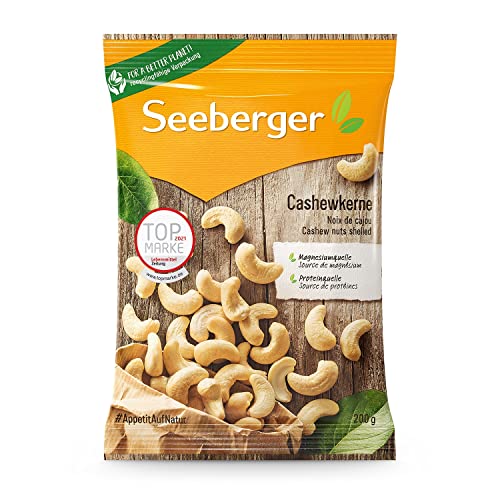 Seeberger Cashewkerne: Ganze Cashew Nüsse - reich an Proteinen, Vitaminen & Mineralstoffen - Naturbelassen - ohne Zusatzstoffe, Vorteilspack (1 x 200 g) Seeberger Cashewkerne: Ganze Cashew Nüsse - reich an Proteinen, Vitaminen & Mineralstoffen - Naturbelassen - ohne Zusatzstoffe, Vorteilspack (1 x 200 g) von Seeberger