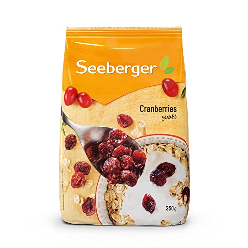 Seeberger Cranberries gesüßt 8er Pack: Halbierte, kanadische Cranberries fruchtig-süß - zum Snacken, als Backzutat und Verfeinern von Gerichten - getrocknet & ungeschwefelt, vegan (8 x 350 g) von Seeberger