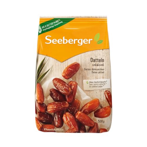 Seeberger Datteln 7er Pack: Honigsüße Datteln mit cremigem Fruchtfleisch - zum natürlichen Süßen von Speisen - entsteint, getrocknet & ungeschwefelt - ohne Zuckerzusatz, vegan (7 x 500 g) von Seeberger